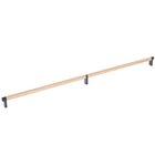 24" Centers Rectangular Stem in Oil Rubbed Bronze And Knurled Bar in Satin Copper